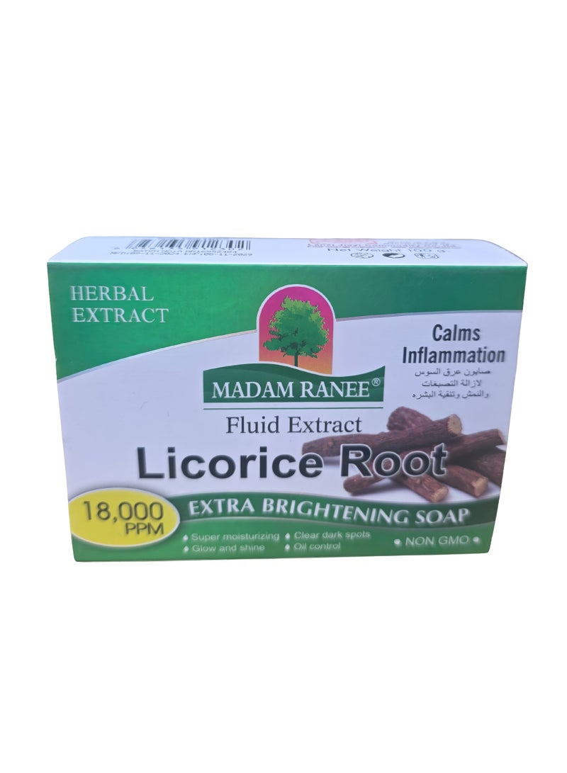 Licorice Root Extra Brightening Soap - 18,000 PPM Formula for Dark Spot and Oil Control